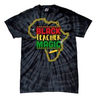 Black Teacher Magic African Pride Tie-Dye T-Shirt