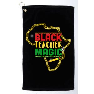 Black Teacher Magic African Pride Platinum Collection Golf Towel