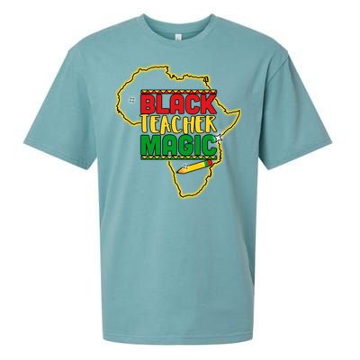 Black Teacher Magic African Pride Sueded Cloud Jersey T-Shirt