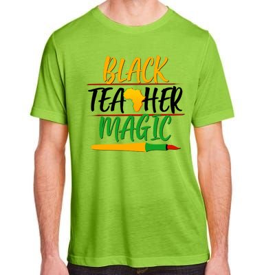 Black Teacher Magic Proud African American Adult ChromaSoft Performance T-Shirt