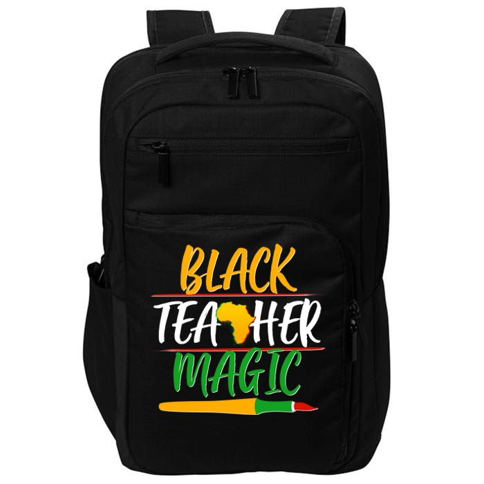 Black Teacher Magic Proud African American Impact Tech Backpack