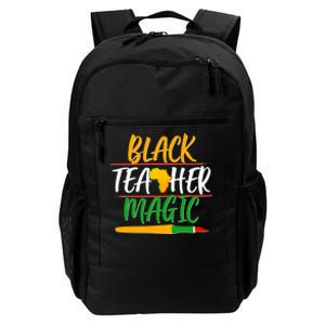 Black Teacher Magic Proud African American Daily Commute Backpack