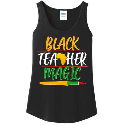 Black Teacher Magic Proud African American Ladies Essential Tank