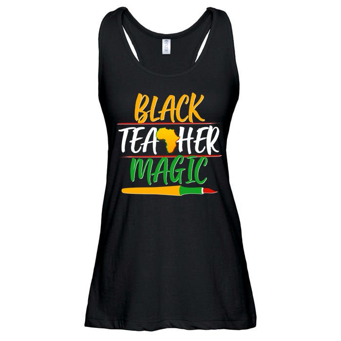 Black Teacher Magic Proud African American Ladies Essential Flowy Tank