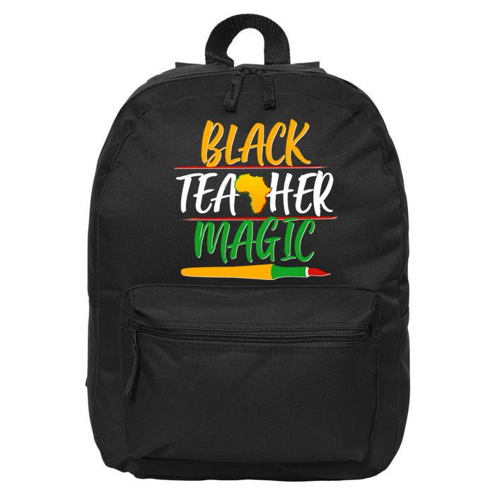 Black Teacher Magic Proud African American 16 in Basic Backpack