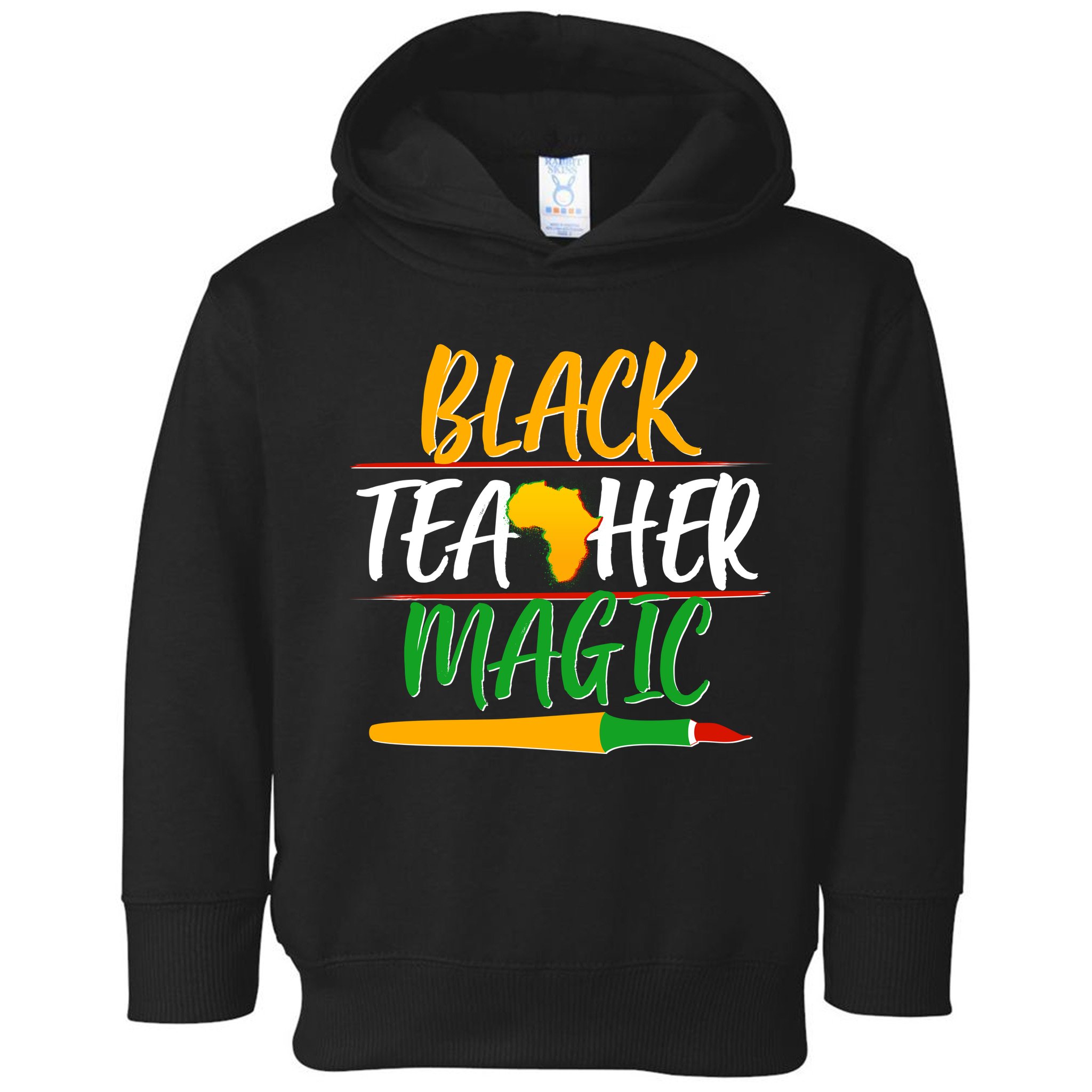 Black Teacher Magic Proud African American Toddler Hoodie