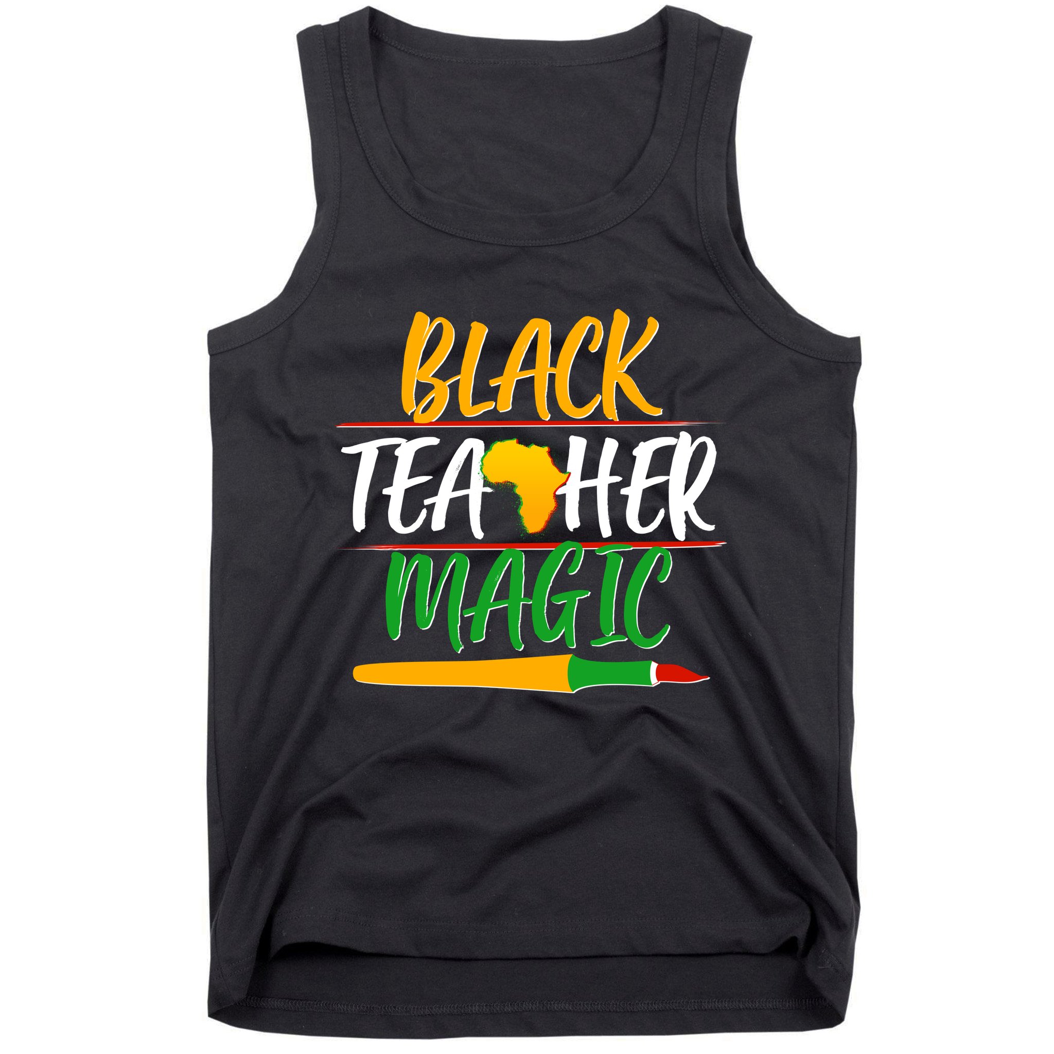 Black Teacher Magic Proud African American Tank Top