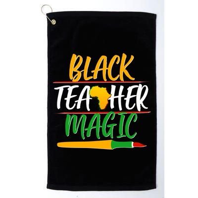 Black Teacher Magic Proud African American Golf Towel