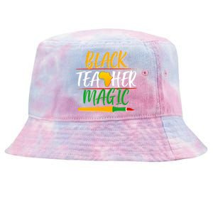 Black Teacher Magic Proud African American Tie-Dyed Bucket Hat