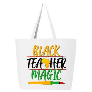 Black Teacher Magic Proud African American 25L Jumbo Tote