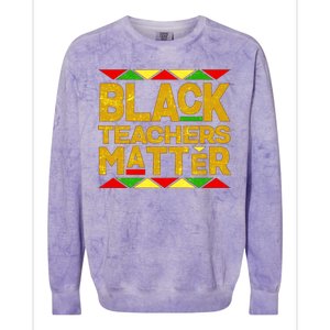 Black Teachers Matter Colorblast Crewneck Sweatshirt