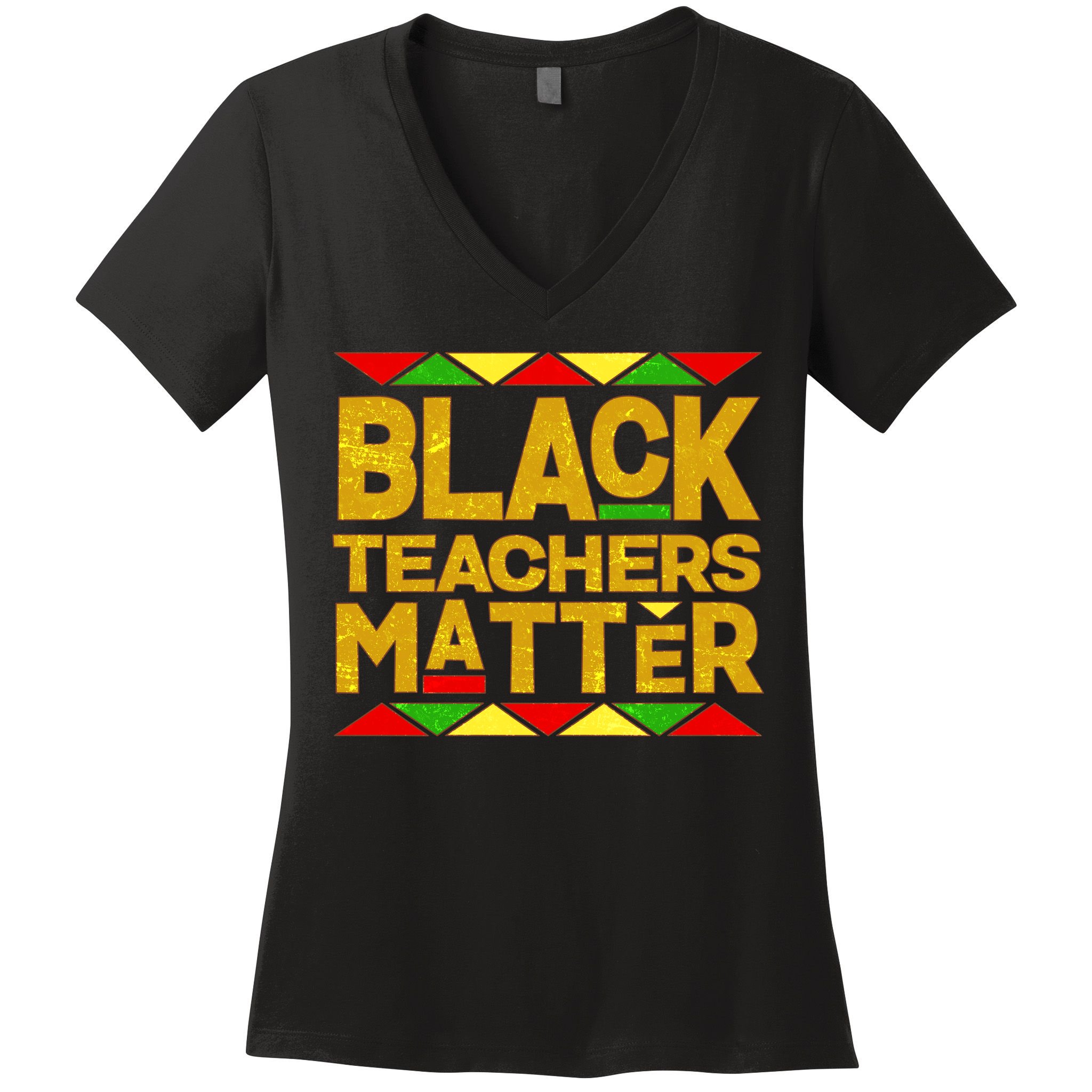 Black Teachers Matter Women's V-Neck T-Shirt