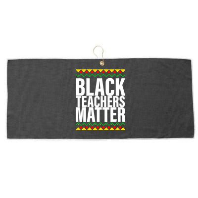 Black Teachers Matter African Pride Large Microfiber Waffle Golf Towel