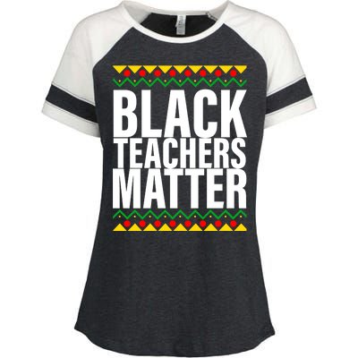 Black Teachers Matter African Pride Enza Ladies Jersey Colorblock Tee