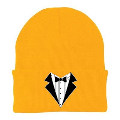 Black Tux Tuxedo Knit Cap Winter Beanie