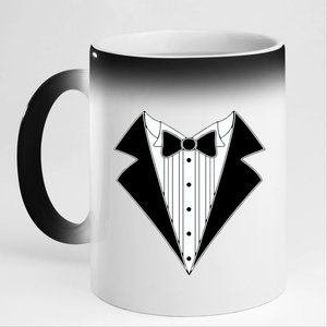 Black Tux Tuxedo 11oz Black Color Changing Mug