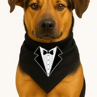 Black Tux Tuxedo USA-Made Doggie Bandana