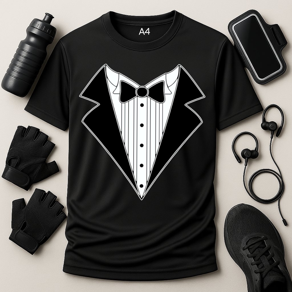 Black Tux Tuxedo Performance Shirt