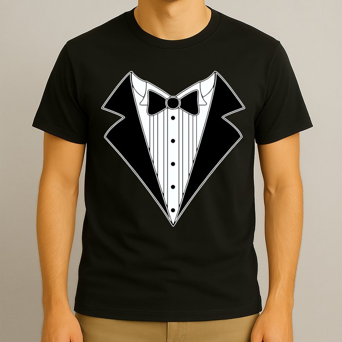 Black Tux Tuxedo T-Shirt