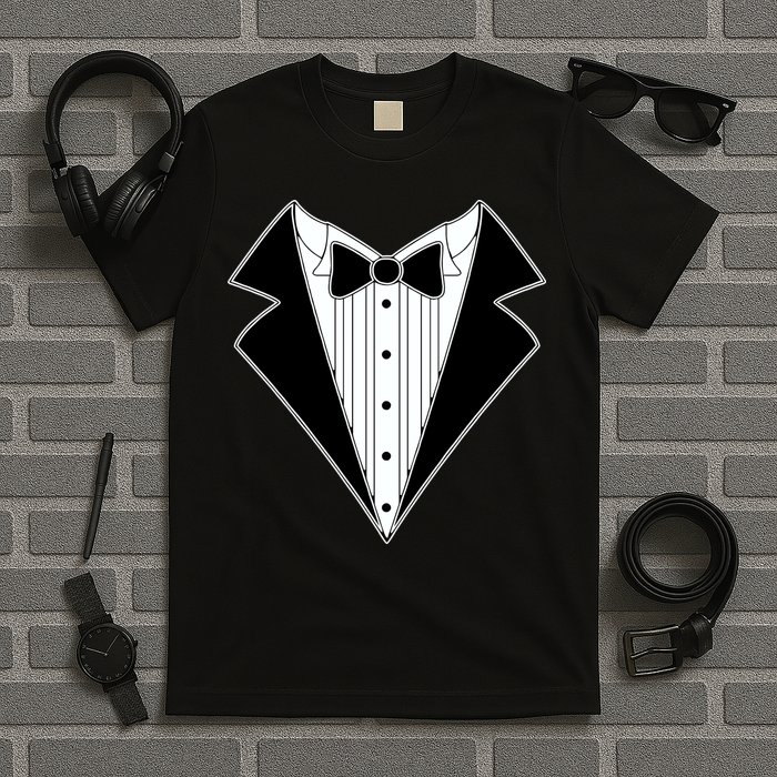 Black Tux Tuxedo T-Shirt