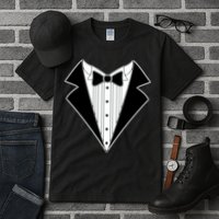 Black Tux Tuxedo Tall T-Shirt