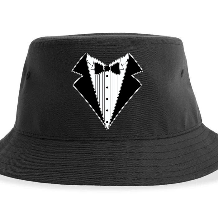 Black Tux Tuxedo Sustainable Bucket Hat