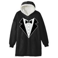 Black Tux Tuxedo Hooded Wearable Blanket