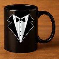 Black Tux Tuxedo 11oz C Handle Ceramic Mug