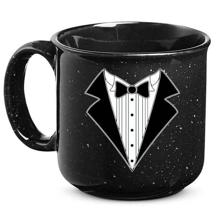 Black Tux Tuxedo 15oz Campfire Ceramic Mug