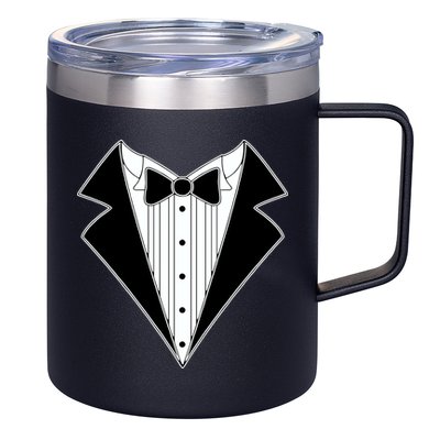 Black Tux Tuxedo 12oz Stainless Steel Coffee Mug