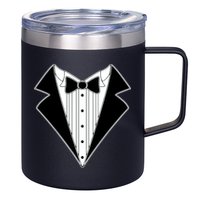 Black Tux Tuxedo 12oz Stainless Steel Coffee Mug