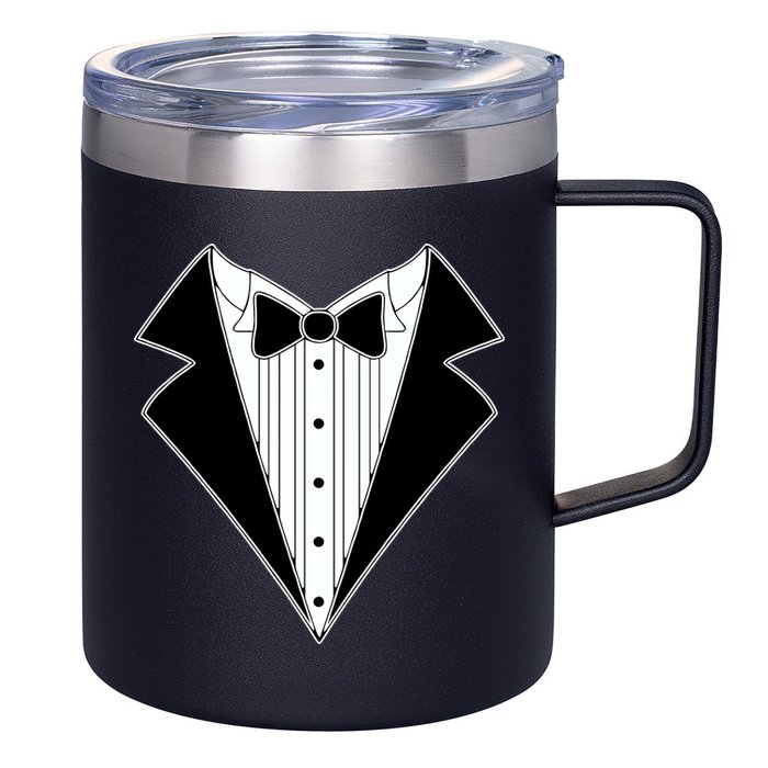 Black Tux Tuxedo 12oz Stainless Steel Coffee Mug