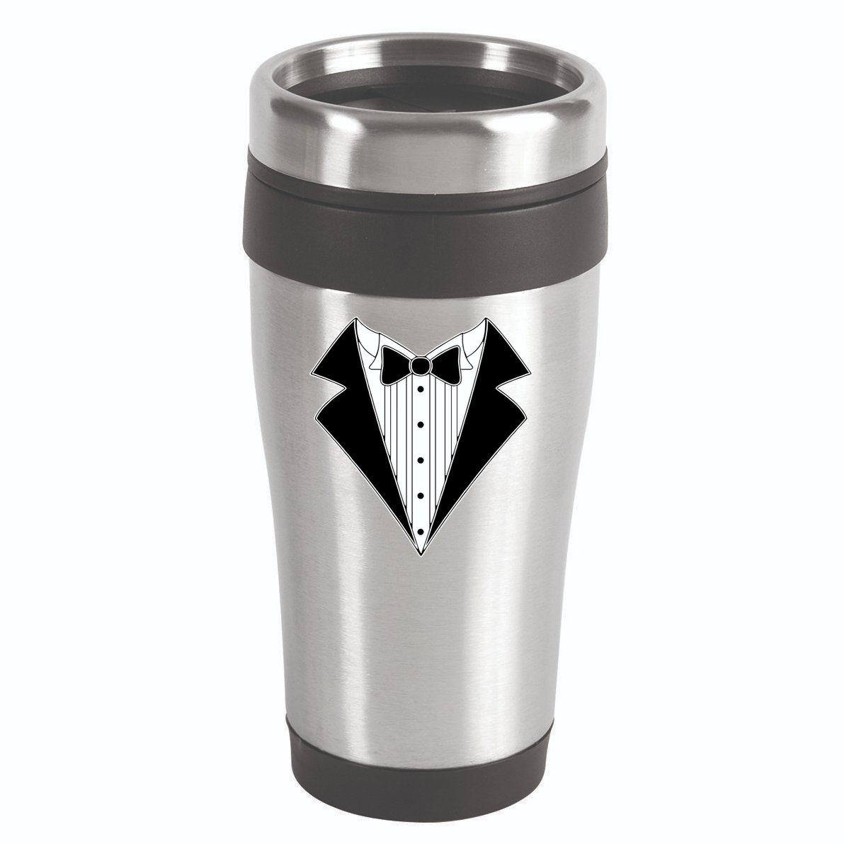 Black Tux Tuxedo 16oz Travel Tumbler