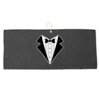 Black Tux Tuxedo Large Microfiber Waffle Golf Towel