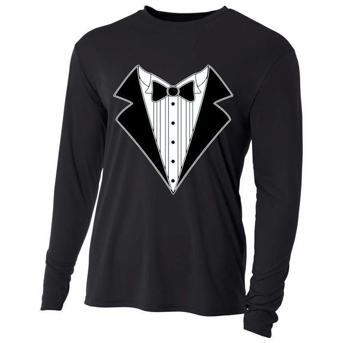 Black Tux Tuxedo Cooling Performance Long Sleeve Crew