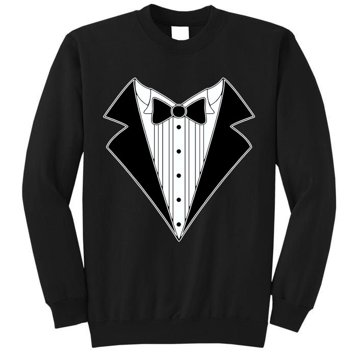 Black Tux Tuxedo Tall Sweatshirt
