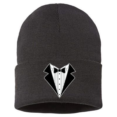Black Tux Tuxedo Sustainable Knit Beanie