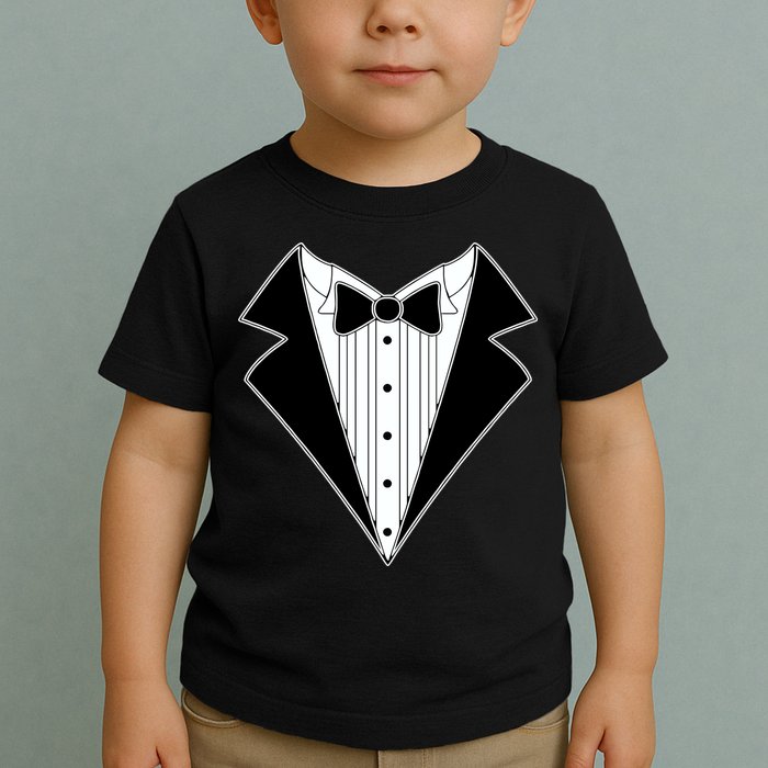 Black Tux Tuxedo Toddler T-Shirt