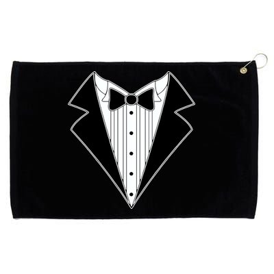 Black Tux Tuxedo Grommeted Golf Towel