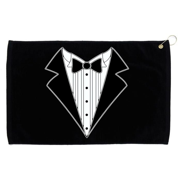 Black Tux Tuxedo Grommeted Golf Towel