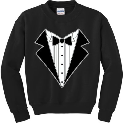 Black Tux Tuxedo Kids Sweatshirt