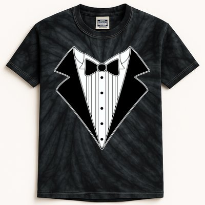 Black Tux Tuxedo Kids Tie-Dye T-Shirt