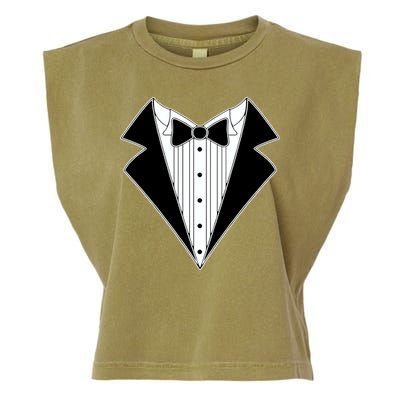 Black Tux Tuxedo Garment-Dyed Women's Muscle Tee