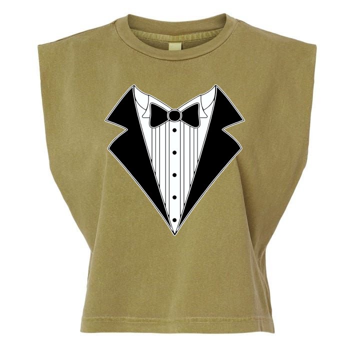 Black Tux Tuxedo Garment-Dyed Women's Muscle Tee