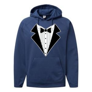 Black Tux Tuxedo Performance Fleece Hoodie