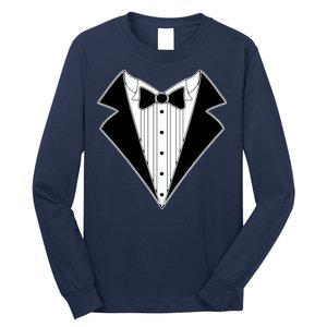 Black Tux Tuxedo Long Sleeve Shirt