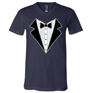 Black Tux Tuxedo V-Neck T-Shirt