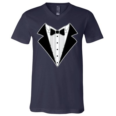 Black Tux Tuxedo V-Neck T-Shirt