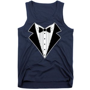 Black Tux Tuxedo Tank Top