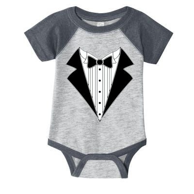 Black Tux Tuxedo Infant Baby Jersey Bodysuit